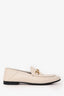 Gucci White Leather Horsebit Loafers Size 37