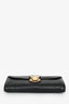 Louis Vuitton Black Mahina Leather 'Amelia' Long Wallet