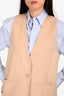 Max Mara Beige Camel Hair Long Vest Size 2 US