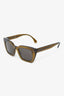 Pre-Loved Chanel™ Khaki Frame CC Square Sunglasses