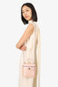 Pre-Loved Chanel™ 2022 Pink Iridescent Leather Vanity Case With Strap
