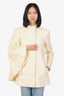 Gucci White Wool Coat With Pleats Size 40