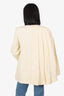 Gucci White Wool Coat With Pleats Size 40