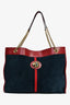 Gucci Navy Suede Raja Tiger Head Tote Bag