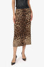 Dolce & Gabbana Leopard Print Midi Skirt Size 42