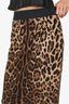 Dolce & Gabbana Leopard Print Midi Skirt Size 42