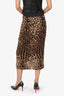 Dolce & Gabbana Leopard Print Midi Skirt Size 42
