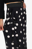 Dolce & Gabbana Black/White Polka Dot Ruffle Detail Skirt Size 42