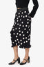 Dolce & Gabbana Black/White Polka Dot Ruffle Detail Skirt Size 42