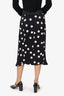 Dolce & Gabbana Black/White Polka Dot Ruffle Detail Skirt Size 42