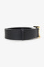 Burberry Black Leather TB Buckle Belt Size 34/85