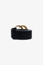 Gucci Black Suede GG Marmont Clover Belt Size 90.36
