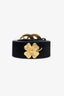 Gucci Black Suede GG Marmont Clover Belt Size 90.36
