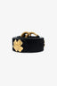 Gucci Black Suede GG Marmont Clover Belt Size 90.36