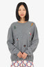 Gucci Grey Cashmere Patchwork Sweater Size XXL