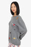 Gucci Grey Cashmere Patchwork Sweater Size XXL