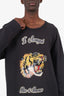 Gucci Black 'L' Aveugle ParAmour' Tiger Embroidered Sweater Size XXL