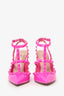 Valentino Hot Pink Patent Leather Rockstud Cage Heels Size 40