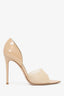Gianvito Rossi Beige PVC/Patent Leather Bree Pumps Size 40