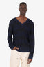Versace Collection Blue/Black Knit V-Neck Sleeve Size XL Mens