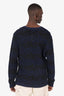Versace Collection Blue/Black Knit V-Neck Sleeve Size XL Mens