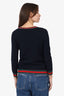Gucci Navy Wool Web Trim Sweater Size M