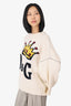 Dolce & Gabbana Cream Virgin Wool Crown D & G Sweater Size 42