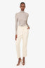 Red Valentino Cream Belted Trousers Size 44
