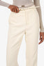 Red Valentino Cream Belted Trousers Size 44