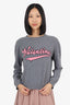 Valentino Grey/Pink Logo Sweater Estimated Size S