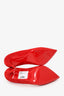 Christian Louboutin Red Suede Pointed Toe Heels Size 40.5