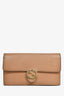 Gucci Tan Leather Dollar Wallet On Strap