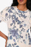 Loro Piana Blue/Cream Silk/Cashmere Floral Print Maxi Dress Size XS