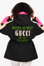 Gucci 2021 Black/Pink Cinched Waist Hooded 'Music Is Mine' Ski Jacket Size 38
