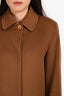 Giada Forte Brown Cashmere Single Breasted Belted Long Coat Size 40