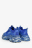 Balenciaga Blue Mesh Distressed 'Triple S' Sneakers Size 10 Mens