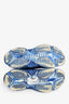Balenciaga Blue Mesh Distressed 'Triple S' Sneakers Size 10 Mens