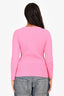 Attire: The Studio Pink Ribbed Cotton Buttoned Cardigan Top Size S