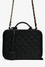 Pre-Loved Chanel™ 2018 Black Caviar Leather Filigree Medium Vanity Case Crossbody