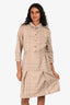 Burberry Brit Brown Tartan Patterned Shirt Dress Size 6 US with Belt