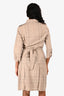 Burberry Brit Brown Tartan Patterned Shirt Dress Size 6 US with Belt