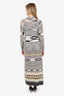 Missoni Black/White Wool Turtleneck Long Sleeve Maxi Dress Size 42