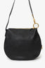 Burberry Black Leather Medium Knight Shoulder Bag