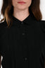 Miu Miu 2012 Black Silk Short Sleeve Button Dress Size 36