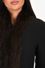 Sportmax Black Fur Trimmed Jacket Size 8