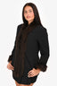Sportmax Black Fur Trimmed Jacket Size 8