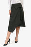 MCQ Alexander McQueen Grey Wool Asymmetrical Skirt Size 40