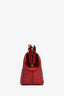 Alexander McQueen Red Croc Effect Leather Chain Crossbody