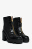 Gucci Black Leather GG 'Rhombus' Ankle Boots Size 37.5