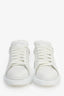Alexander McQueen White/Pink Leather Platform Sneakers Size 37.5